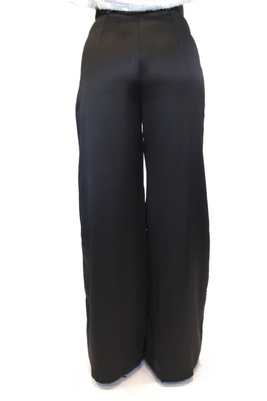 Shine Satin Wide Leg Pant