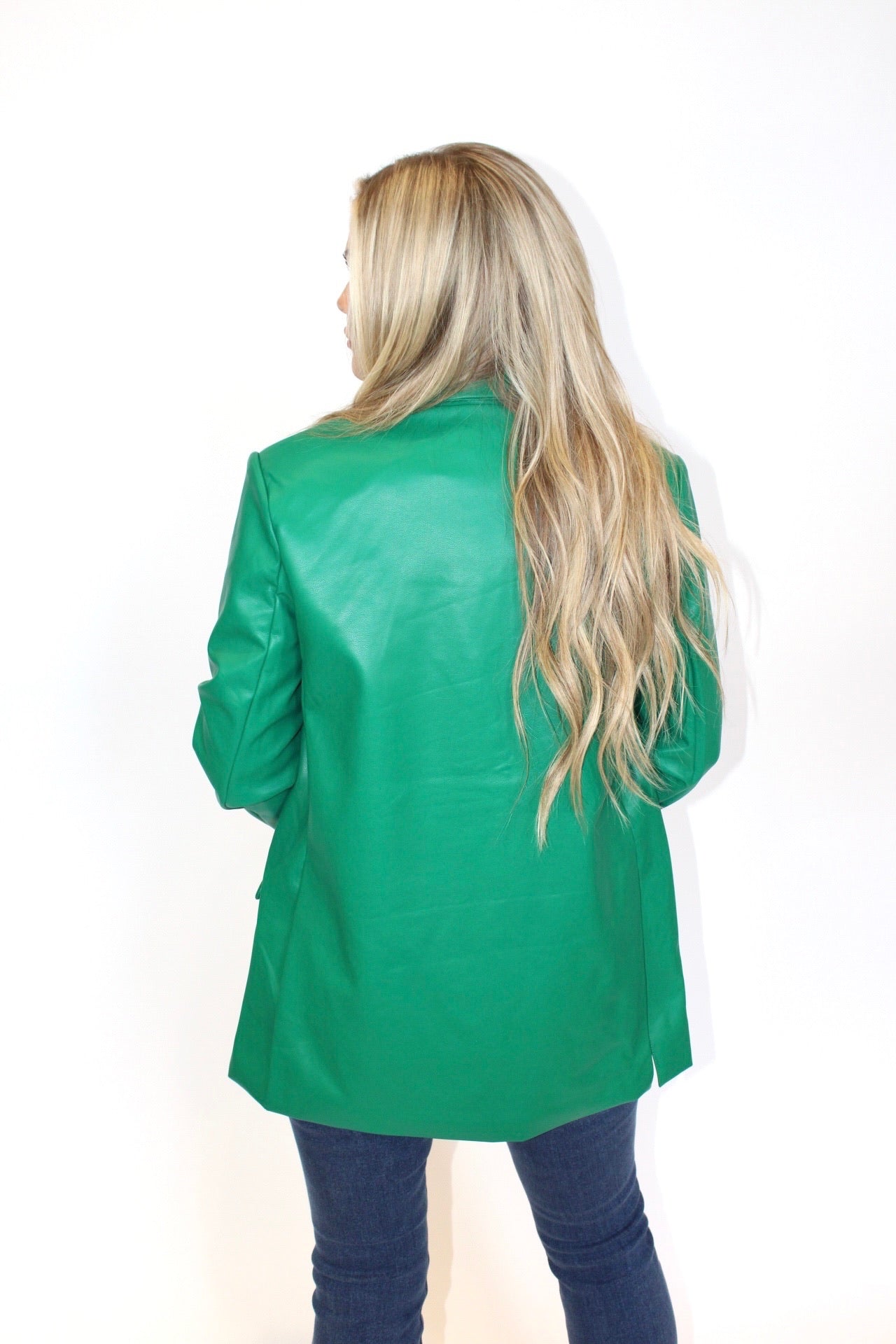 Moss Vegan Leather Blazer