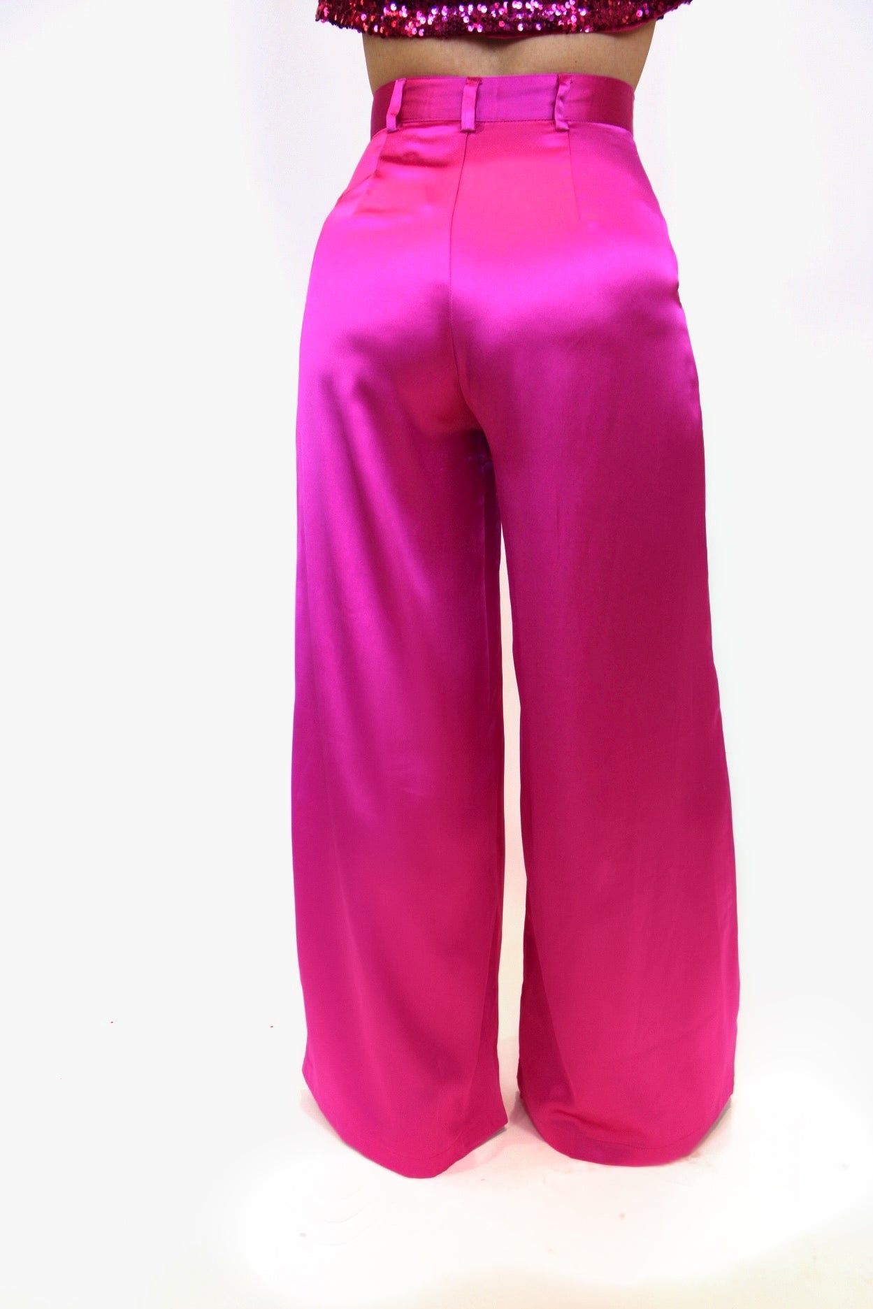 Shine Satin Wide Leg Pant