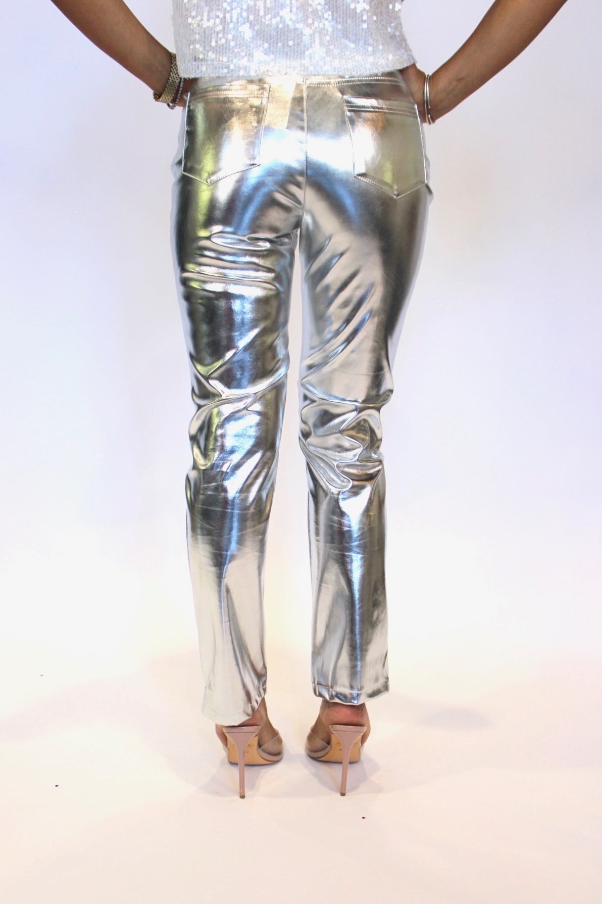 Disco Metallic Vegan Leather Pant