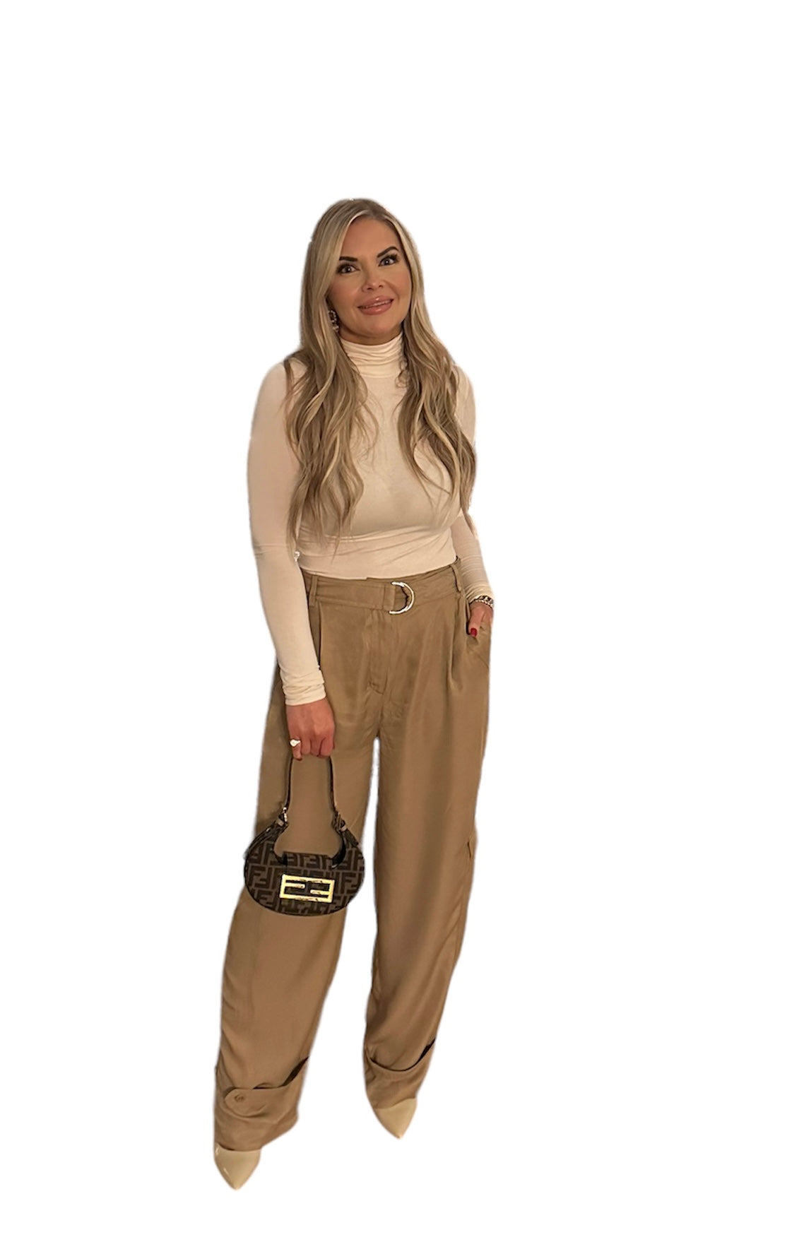 Tonya Camel Cargo Dress Pant