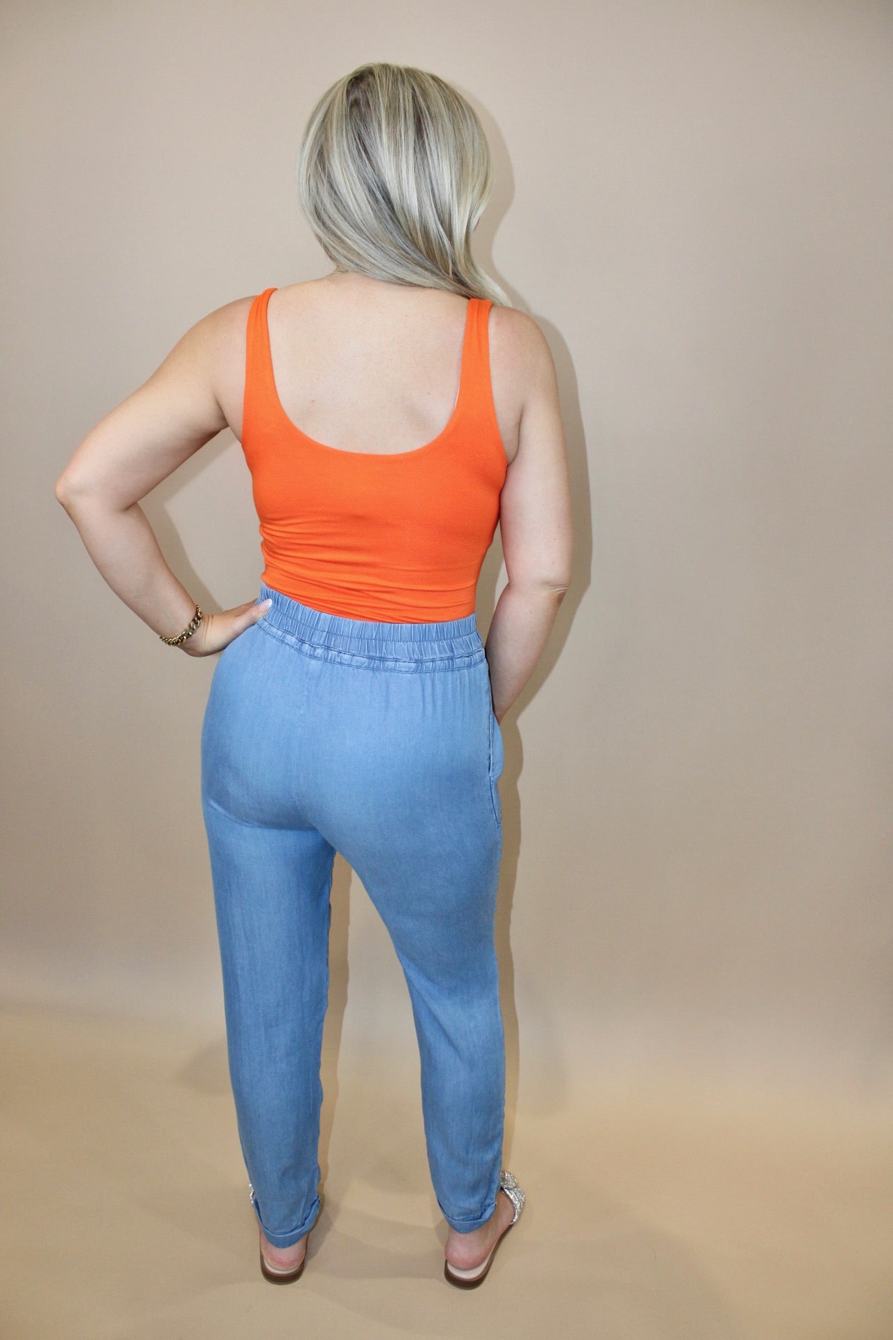 Chambray Ankle Pant