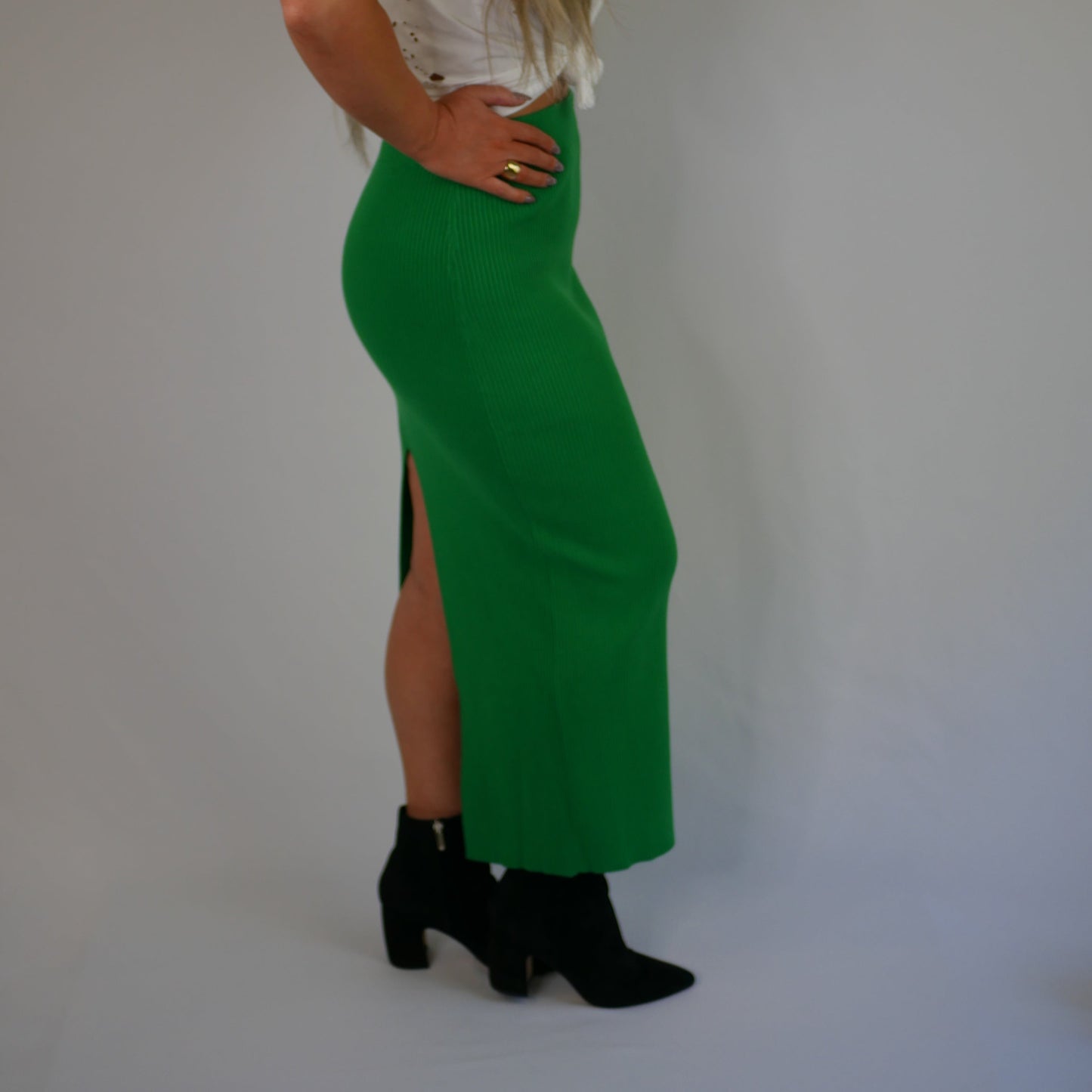 Kelly Green Lawrence Knit Maxi