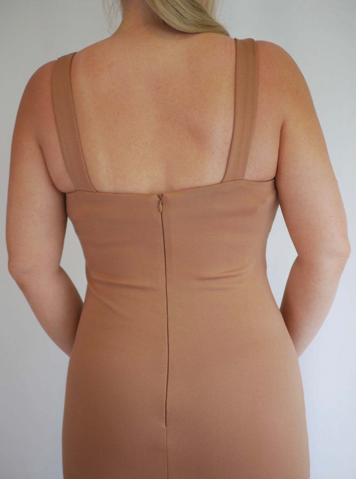 Samantha Camel Midi Dress