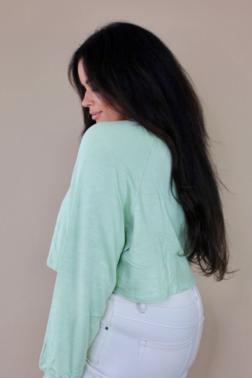 Minted long sleeve basic top