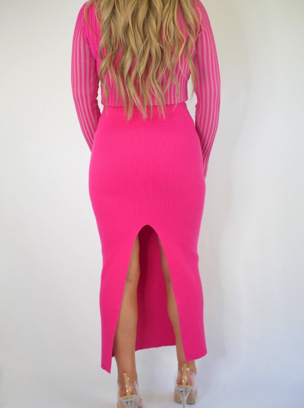 Preppy Pink Lawrence Knit Maxi