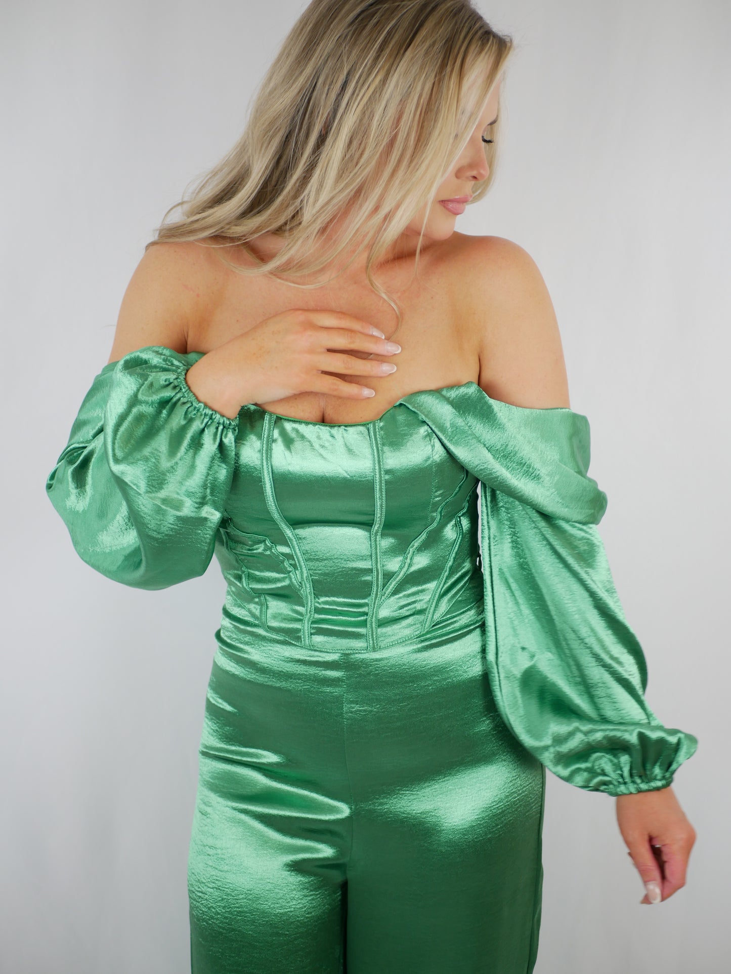 Glossy Satin Corset Top