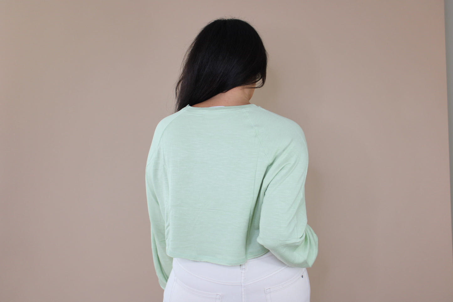 Minted long sleeve basic top