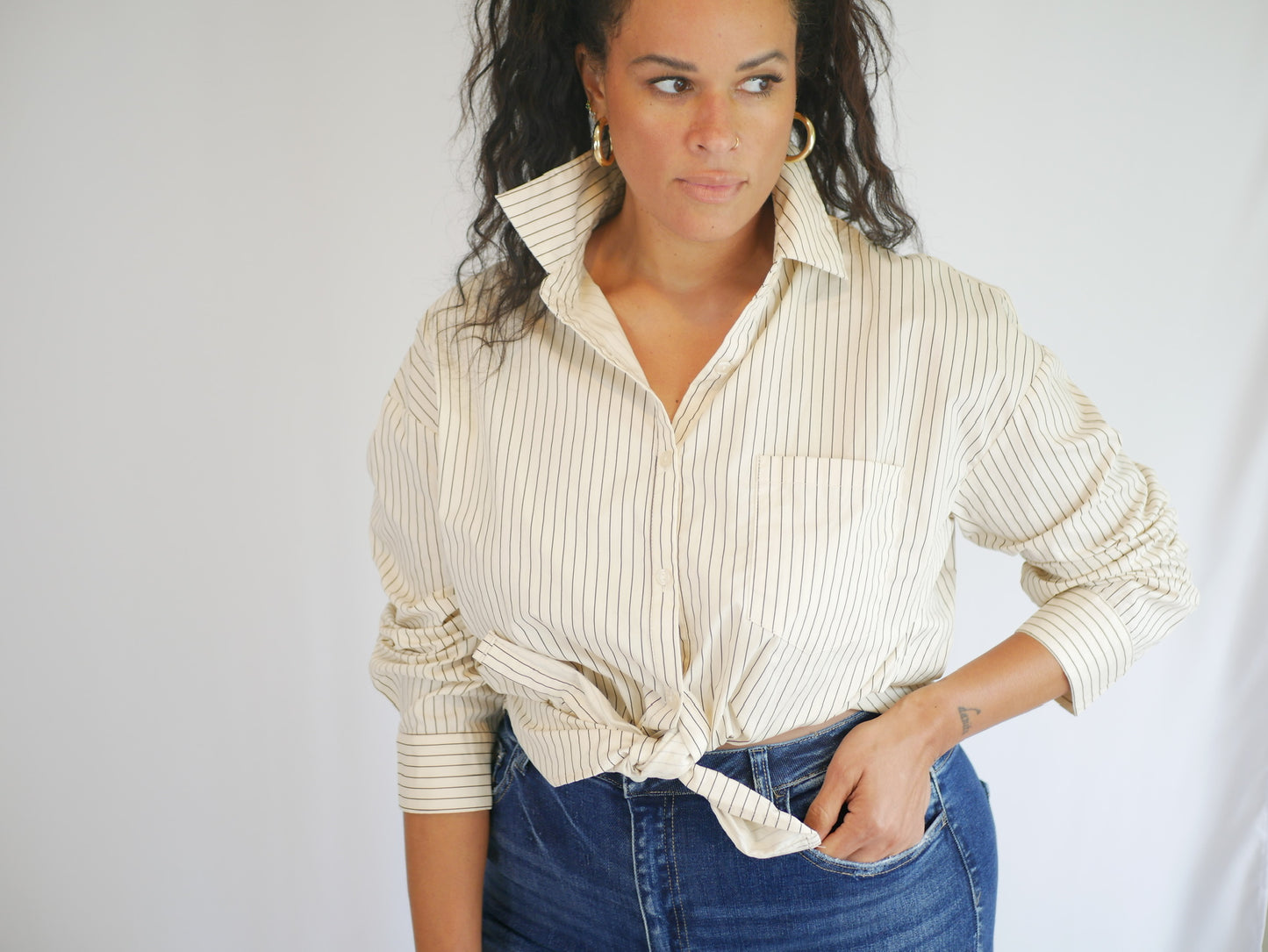 Vanilla Latte Button Down