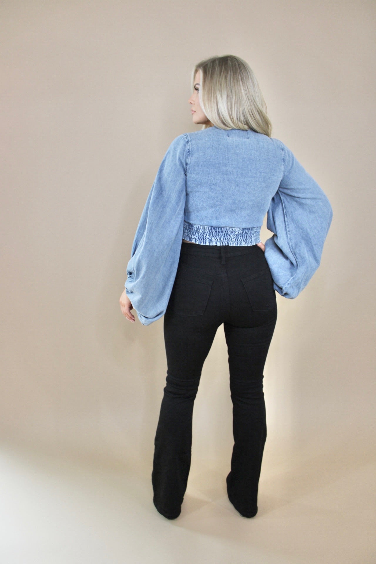 Bishop Denim Crop Top