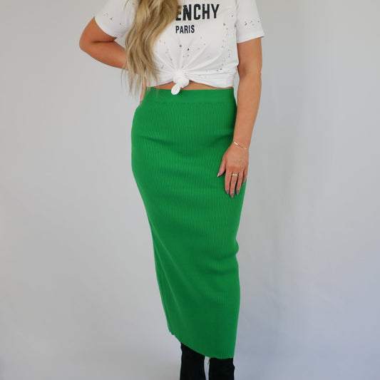 Kelly Green Lawrence Knit Maxi