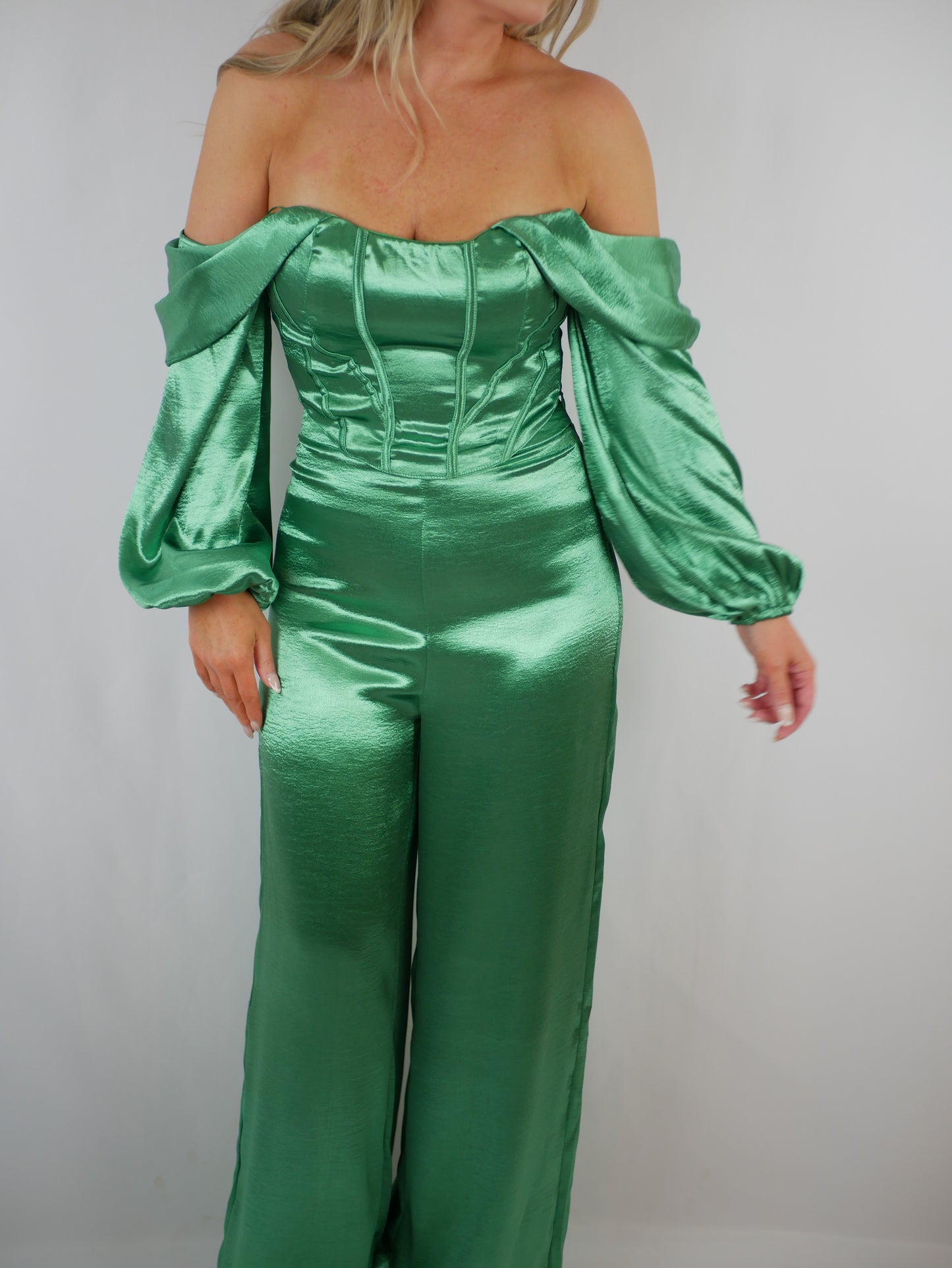 Glossy Satin Wide Leg Pant