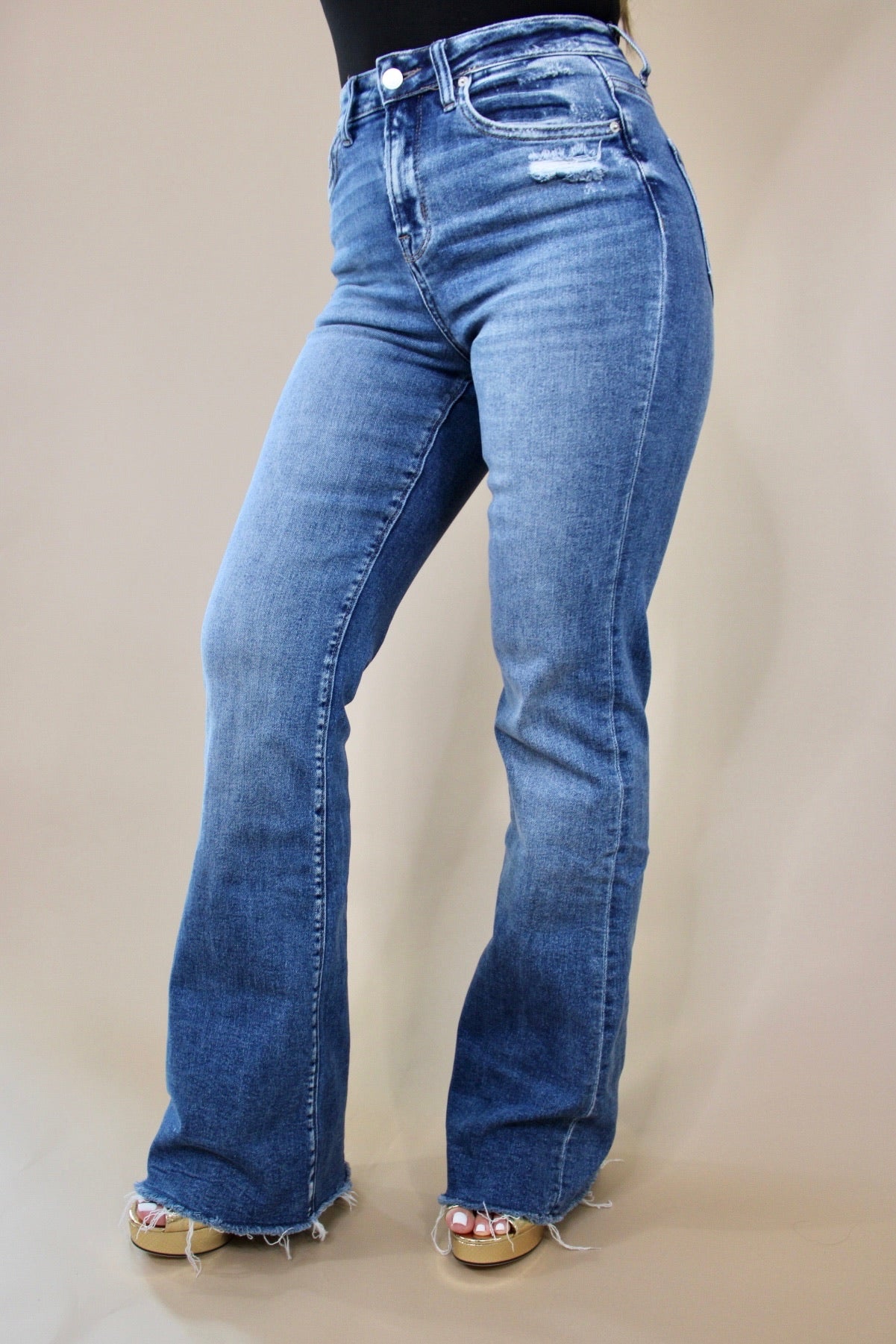 Benegas Distressed Flare Jean